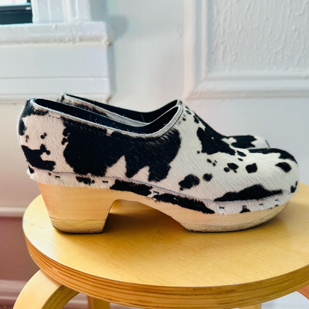 No.6 Cow Print Clogs